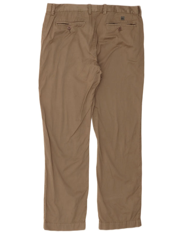 Pantaloni chino dritti da uomo Quiksilver W36 L32 in cotone beige