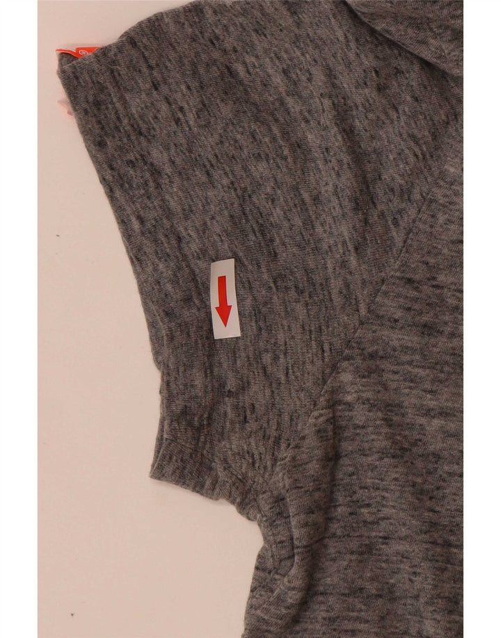 T-shirt da uomo Superdry Top in cotone chiazzato grigio medio