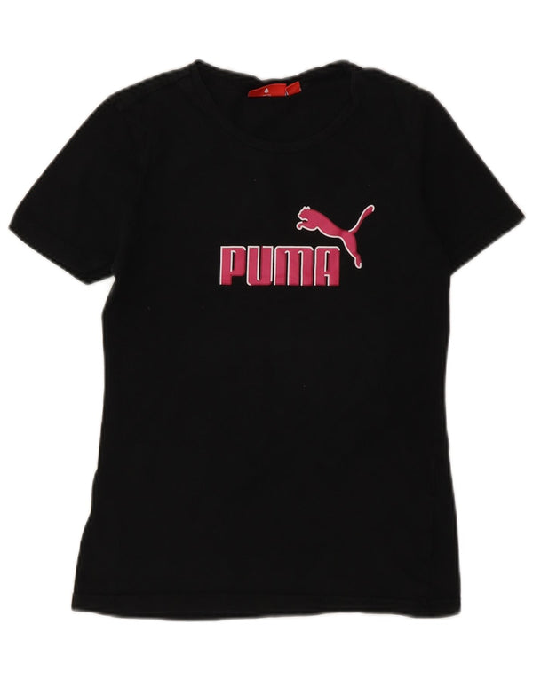 Maglietta grafica per ragazze Puma 11-12 anni Nera