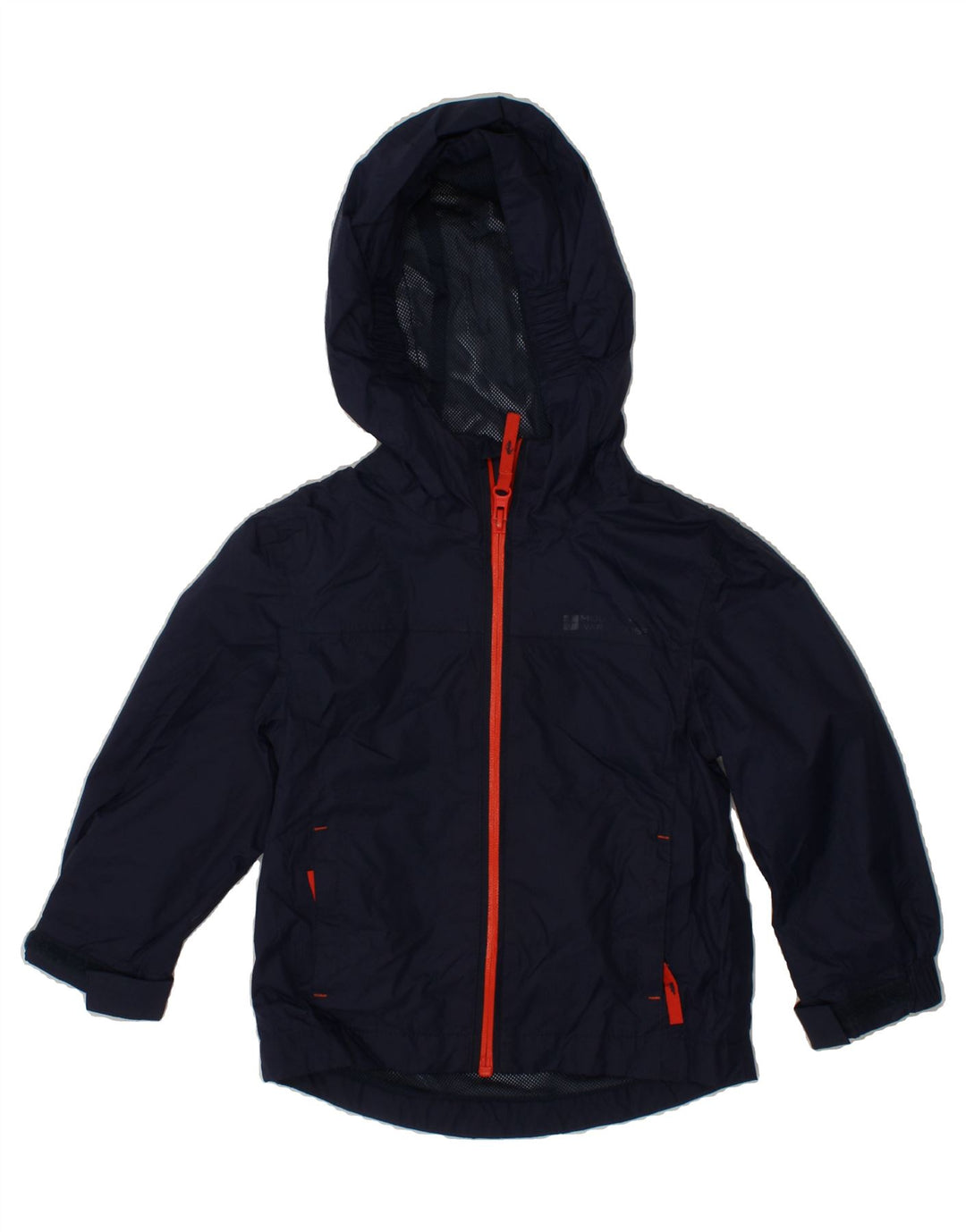 MOUNTAIN WAREHOUSE Girls Hooded Rain Jacket 2-3 Years Navy Blue Nylon Vintage Mountain Warehouse and Second-Hand Mountain Warehouse from Messina Hembry 
