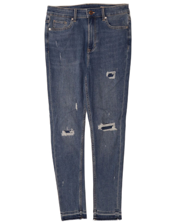 Marks & Spencer Donna The Ivy Skinny Jeans UK 10 Small W26 L27 Blu