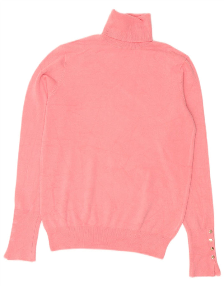 Maglione maglione collo alto da donna Zara UK 10 piccolo rosa