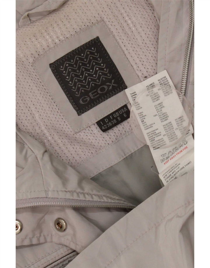 Giacca antipioggia da donna Geox UK 8 Small Poliestere grigio