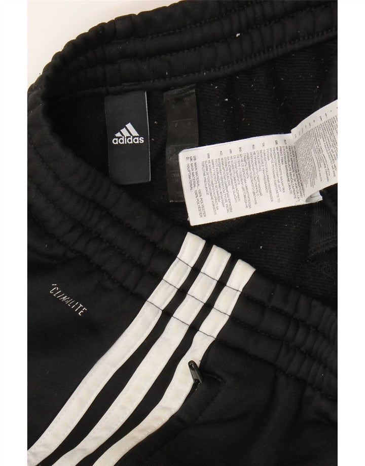 Pantaloni da tuta Adidas Climalite da uomo piccoli in poliestere nero