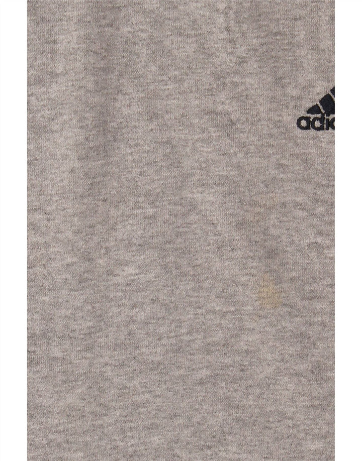 Felpa da uomo ADIDAS maglione 2XL cotone color block grigio