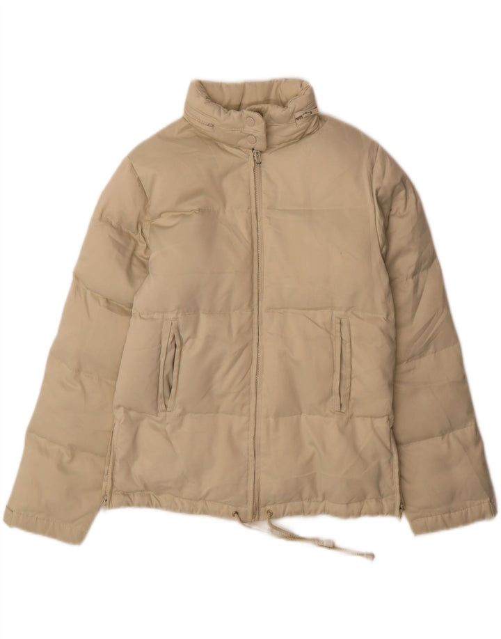 Giacca imbottita con cappuccio da donna Zara EU 38 piccola poliestere beige