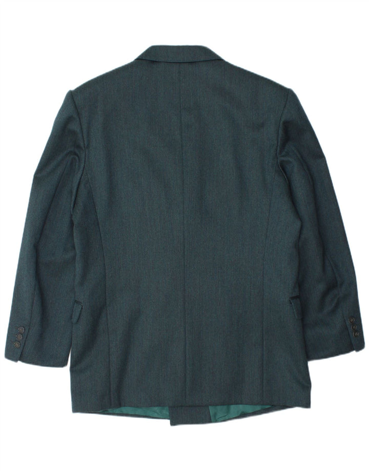 ANGELICO Abito da uomo doppio petto in 2 pezzi IT 50 Large W34 L30 Verde