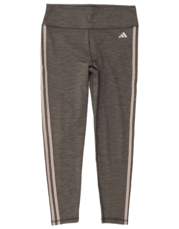 Leggings Adidas Donna UK 16/18 Large Grigio Poliestere