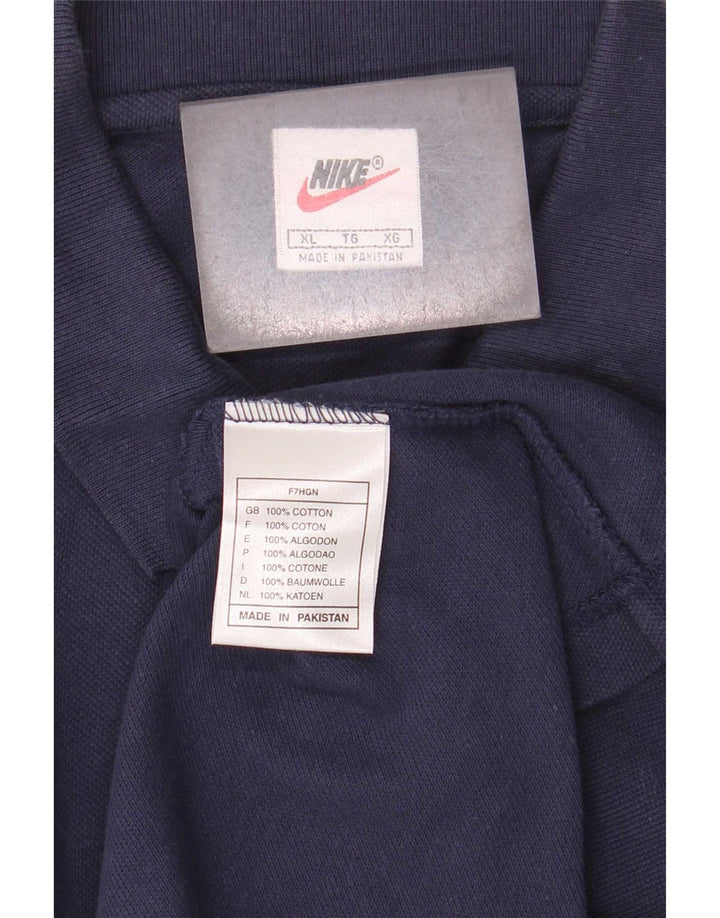Polo Nike da uomo XL in cotone blu navy