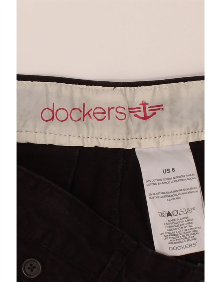 DOCKERS Womens Chino Shorts US 6 Medium W30  Black Cotton Vintage Dockers and Second-Hand Dockers from Messina Hembry 