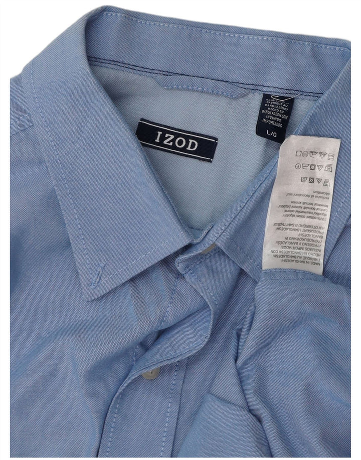 Camicia da uomo IZOD grande in cotone blu