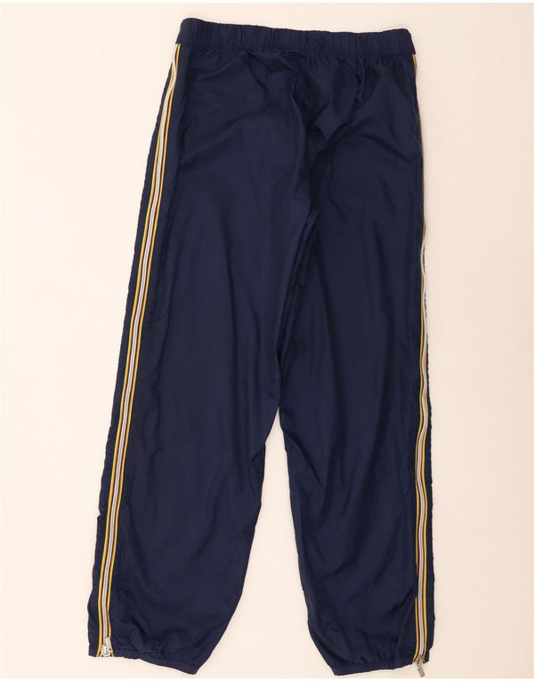 Pantaloni impermeabili da jogging da donna K-Way UK 14 medio blu navy a righe