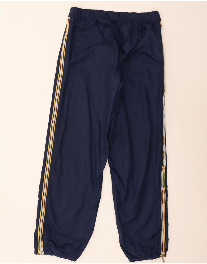 Pantaloni impermeabili da jogging da donna K-Way UK 14 medio blu navy a righe