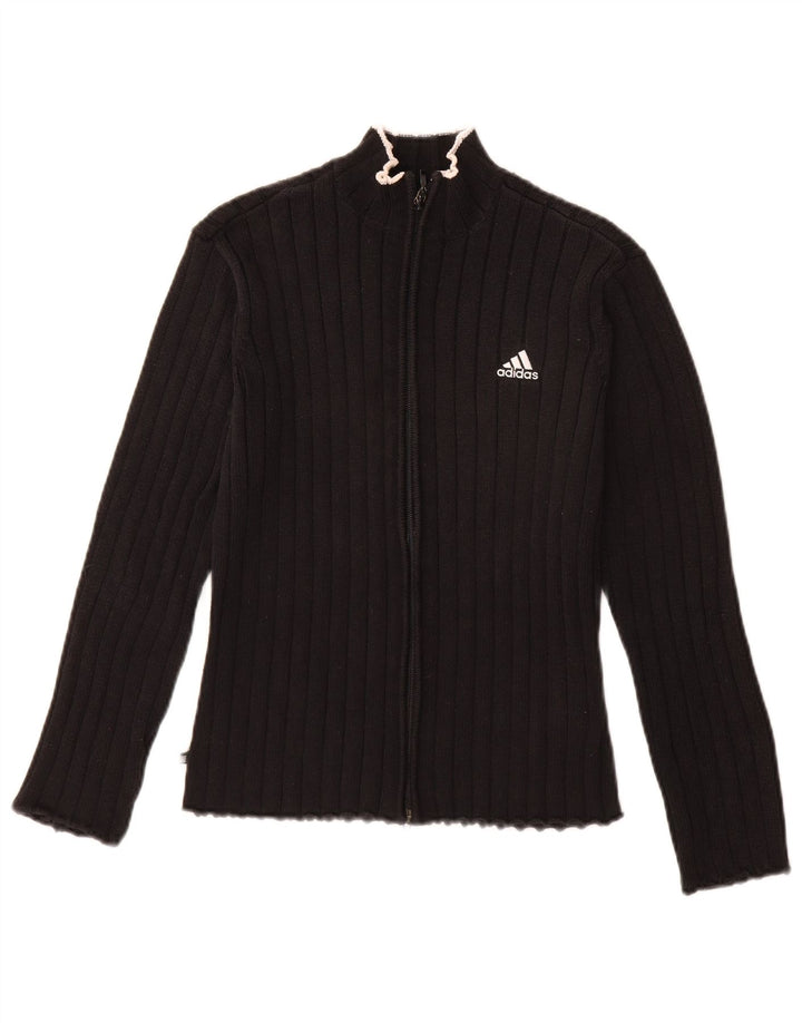Maglione cardigan da donna ADIDAS UK 12 cotone nero medio
