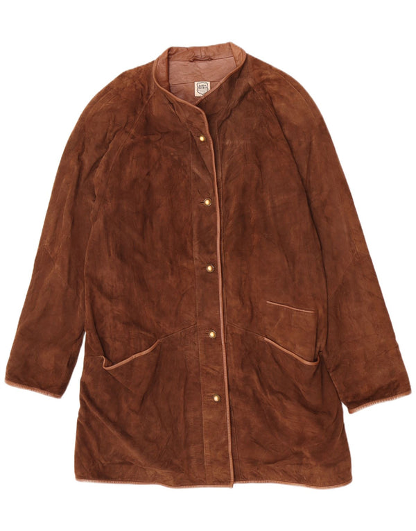 Giacca in pelle da donna Leder Herbst UK 18 XL Marrone Classica