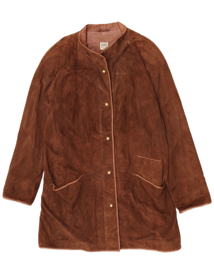 Giacca in pelle da donna Leder Herbst UK 18 XL Marrone Classica