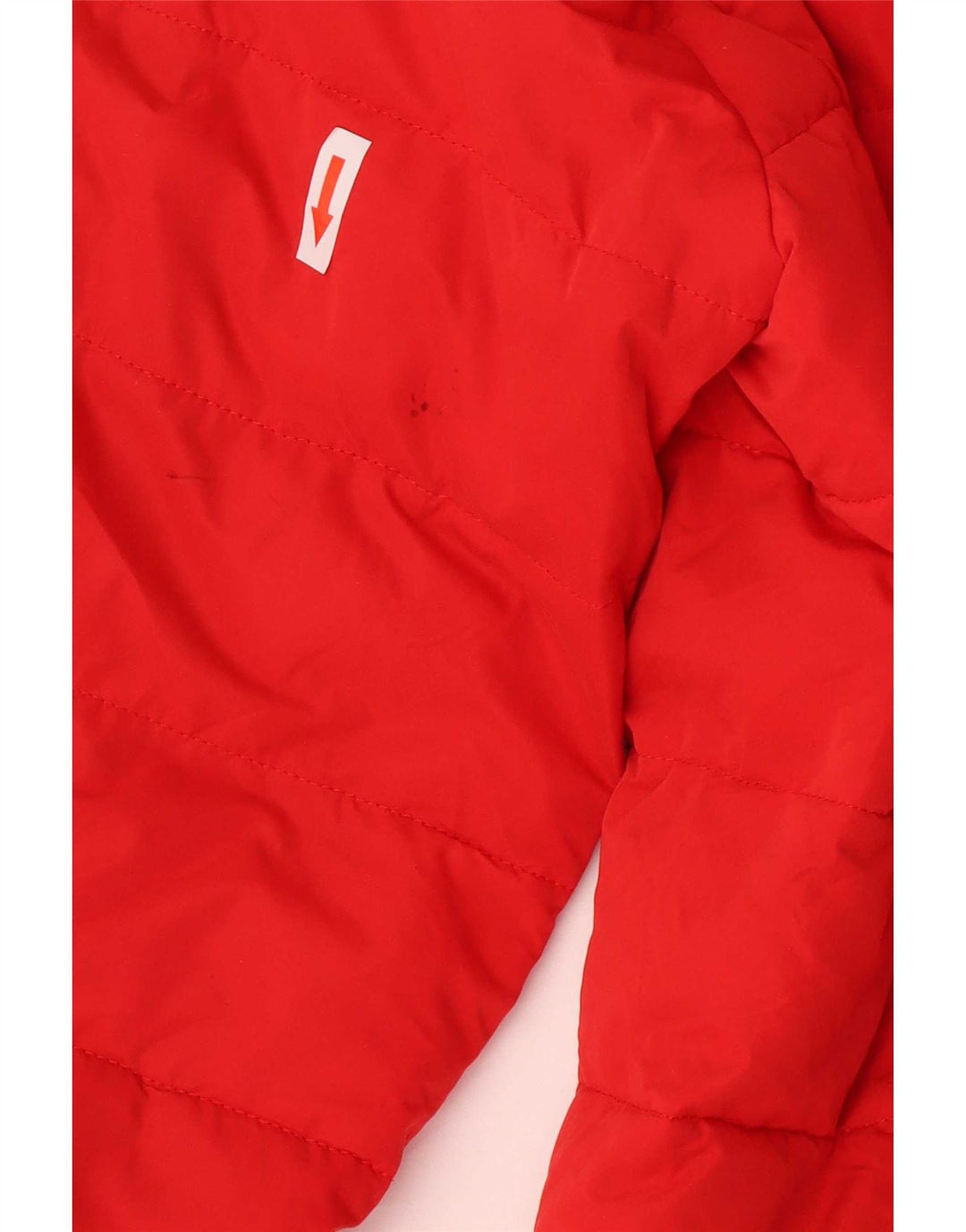 Cappotto imbottito con cappuccio da donna Superdry UK 14 Large Rosso Poliestere