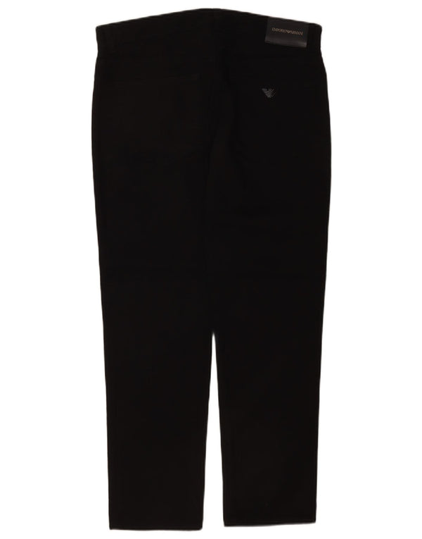 Jeans slim grafici da donna Emporio Armani W29 L28 cotone nero