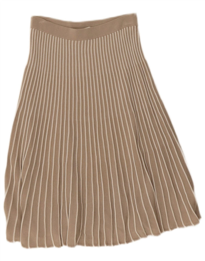 Gonna in maglia da donna Hugo Boss W26 piccola a righe beige