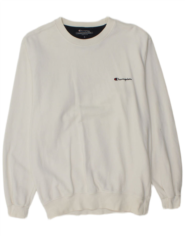 Felpa da uomo Champion Small in cotone bianco