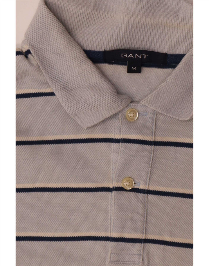 Polo da uomo Gant in cotone a righe blu medio