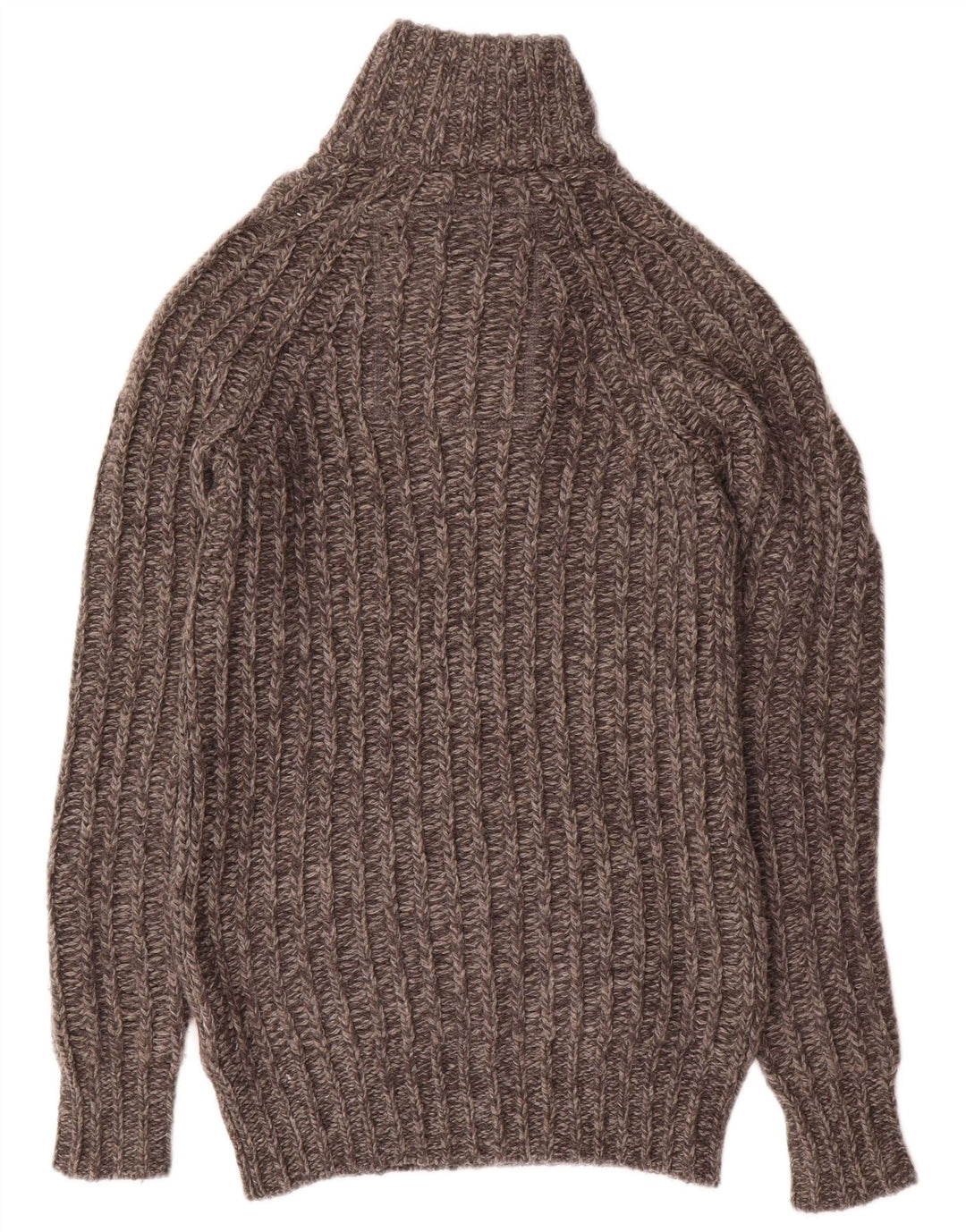 Maglione da uomo con collo a bottoni Superdry in lana grigia piccola