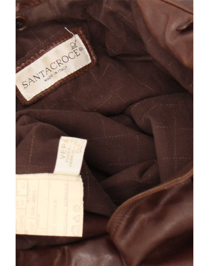 Giacca in Pelle Donna Santacroce IT 42 Pelle Marrone Medio