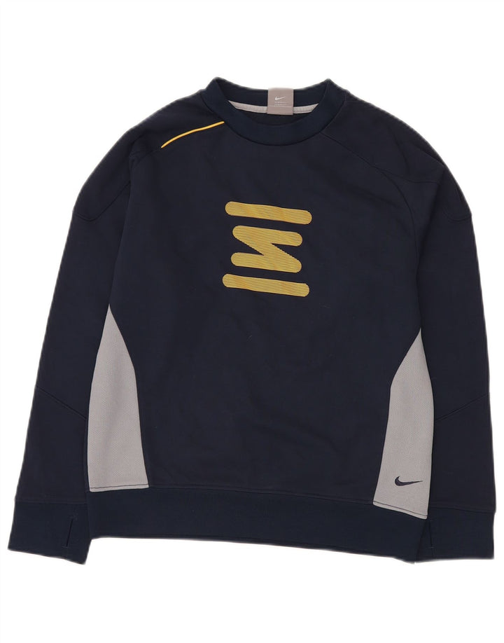 Felpa NIKE da bambino, maglione, 10-11 anni, colore blu navy medio