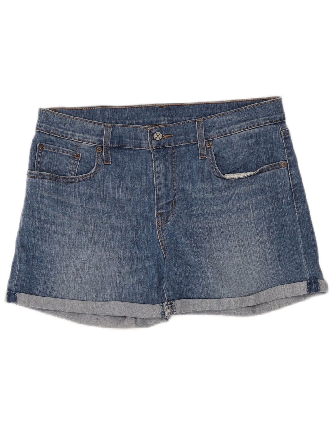 Pantaloncini di jeans da donna Levi's W31 Large in cotone blu