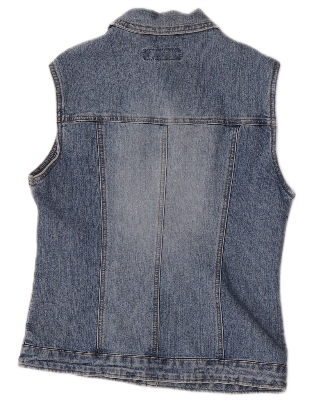 Gilet in denim da donna Benetton UK 10 piccolo blu