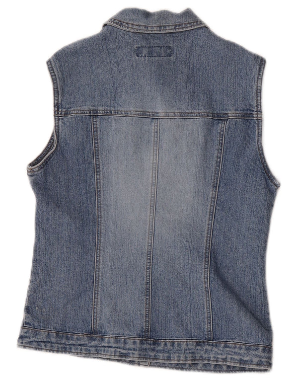 Gilet in denim da donna Benetton UK 10 piccolo blu