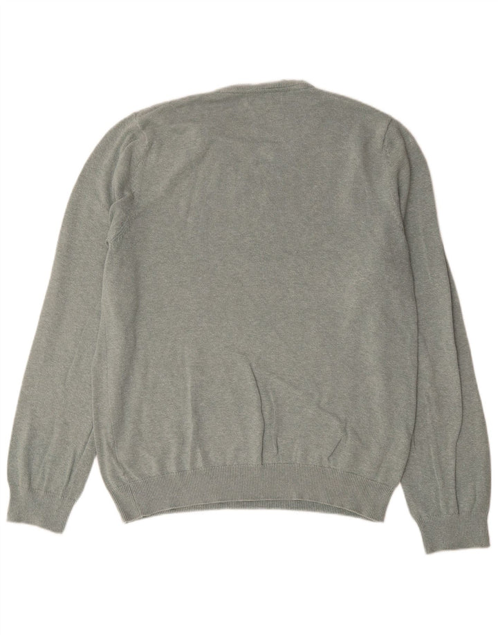 Maglione da uomo con scollo a V Marks & Spencer grande in cotone verde