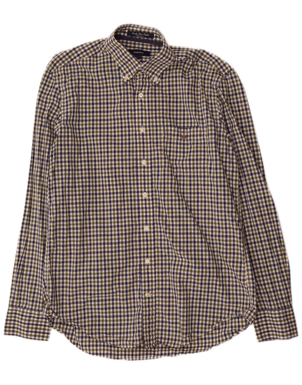 Camicia Gant da uomo vestibilità regolare in cotone a quadretti verde medio
