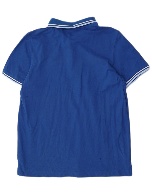 Polo da uomo Lotto Large in cotone a righe blu
