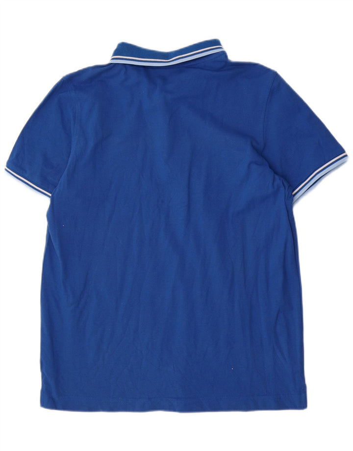Polo da uomo Lotto Large in cotone a righe blu