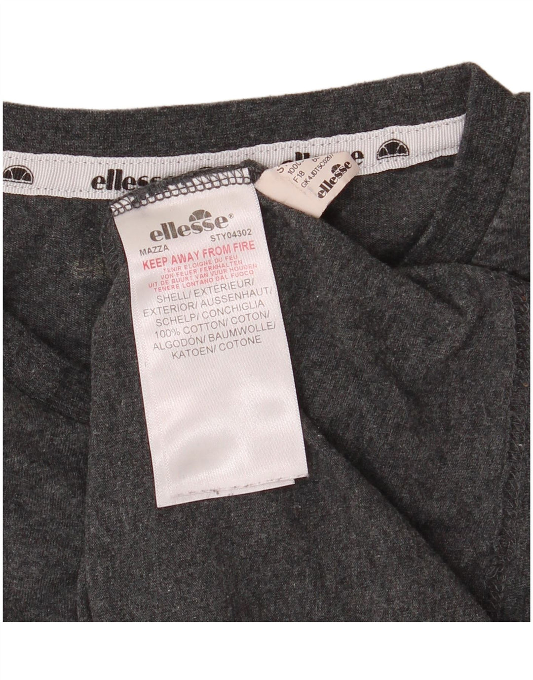 ELLESSE T-shirt grafica da uomo in cotone grigio medio