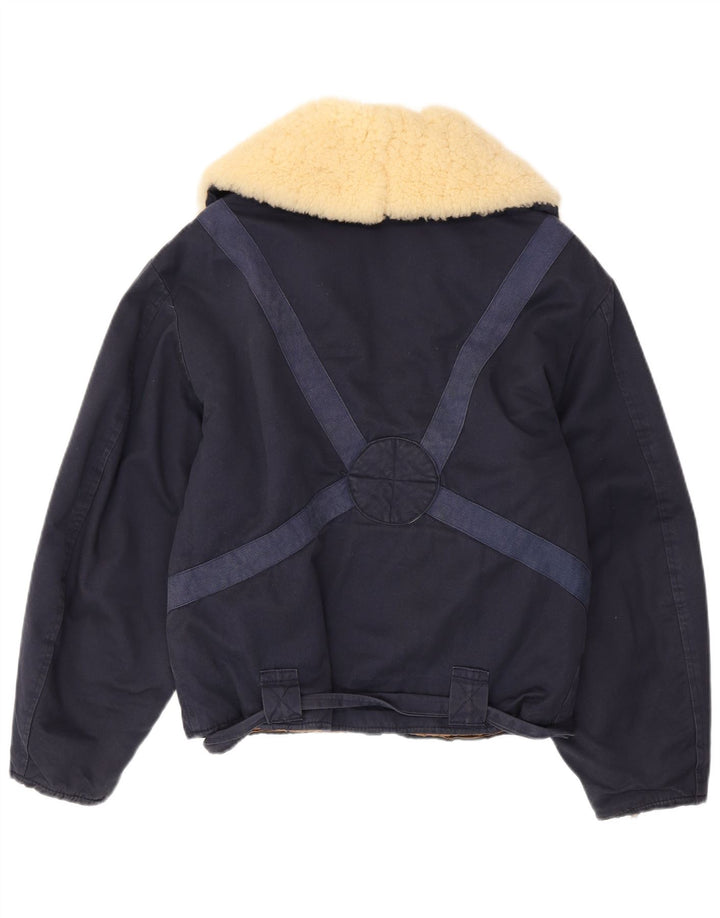 Giacca da aviatore da volo oversize da donna Liberto UK 14 media blu navy