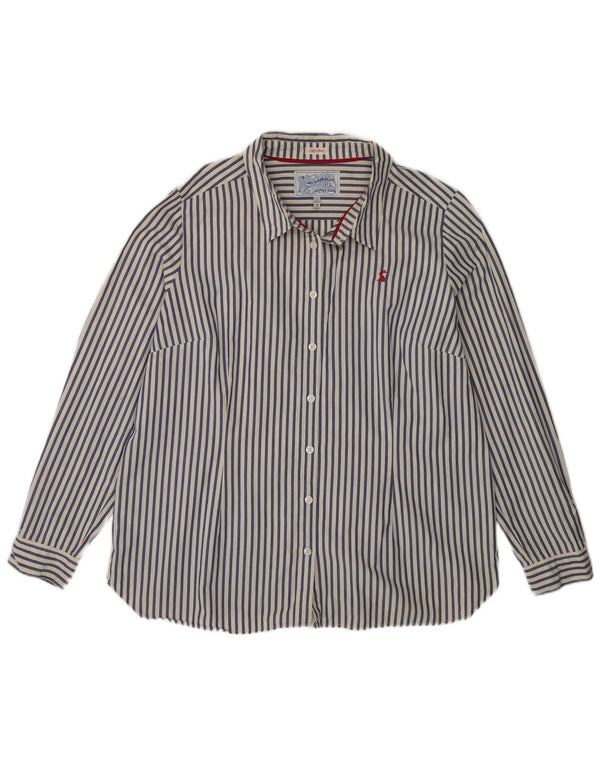 Joules Camicia da donna UK 18 XL Cotone gessato blu
