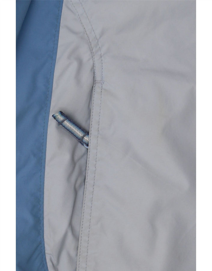Giacca antipioggia oversize con cappuccio Columbia da donna UK 10 Small Blue Colourblock