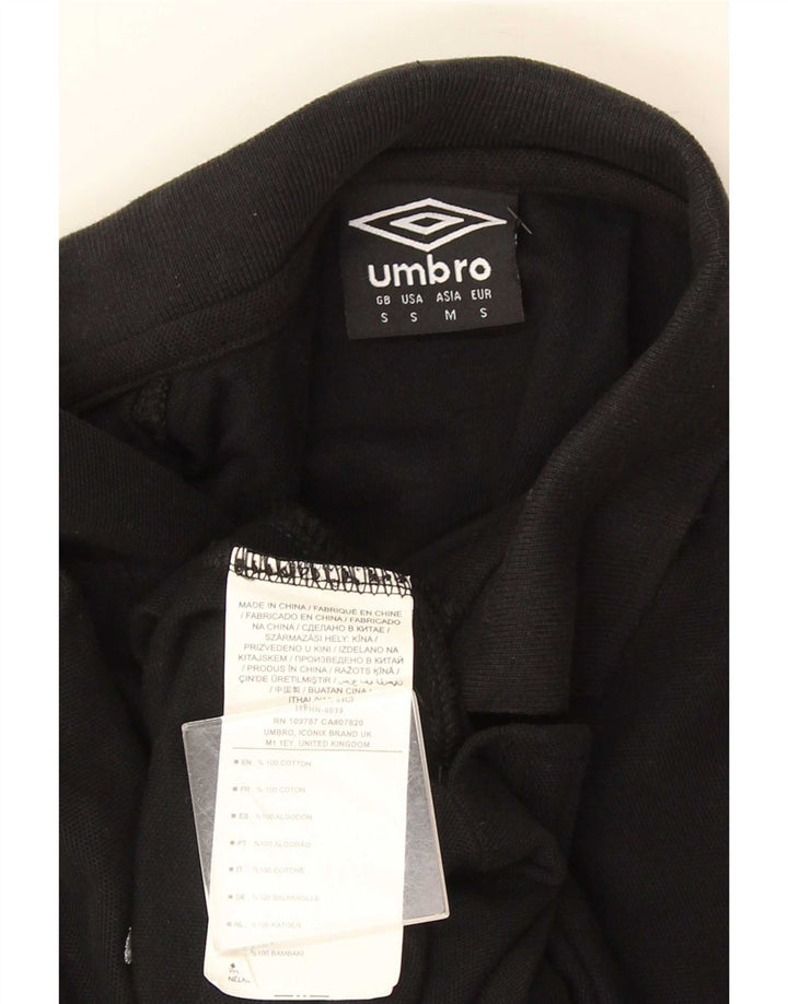 Polo Umbro da uomo piccola in cotone nero