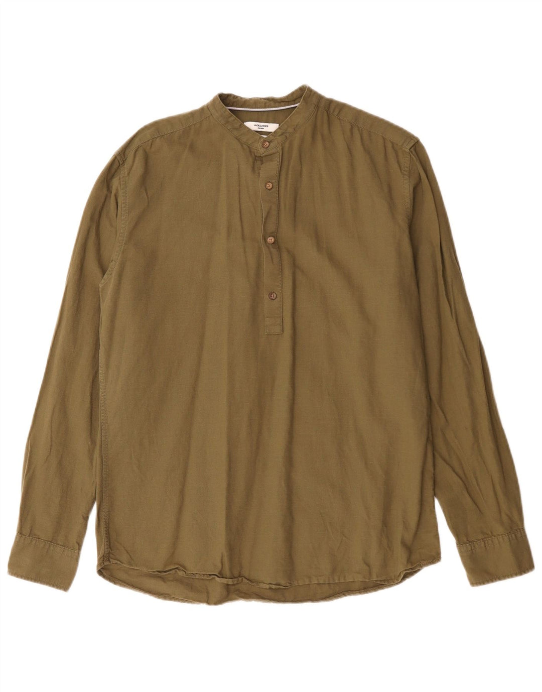 Jack & Jones Camicia pullover slim premium da uomo in cotone kaki medio