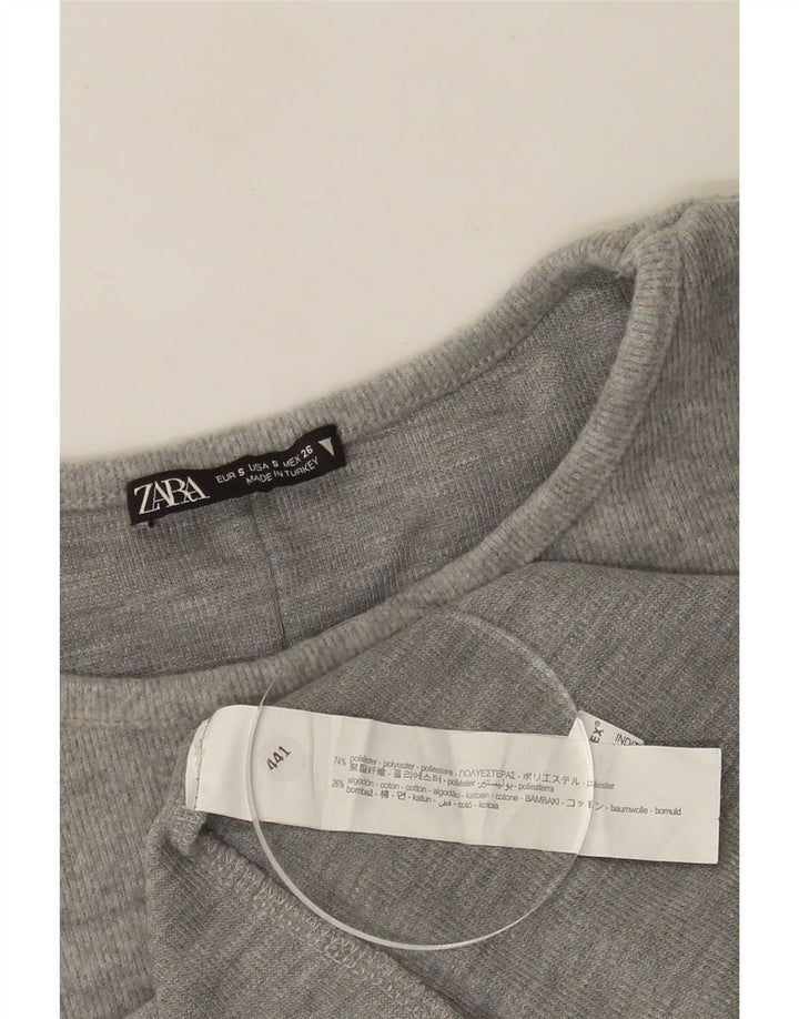 Abito basic da donna Zara UK 8 piccolo poliestere grigio