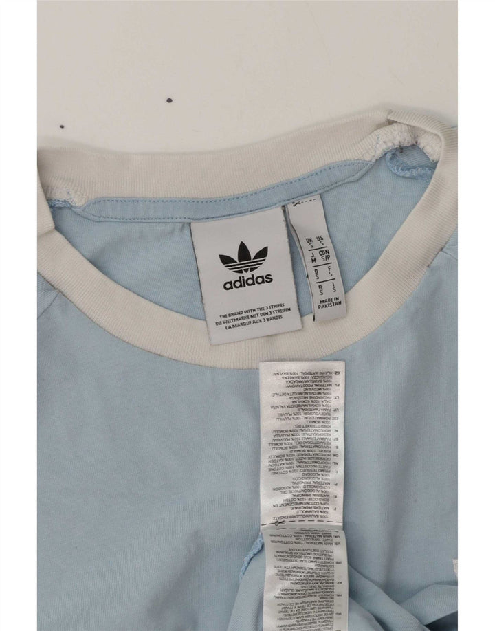 T-shirt Adidas da uomo Top Small in cotone blu