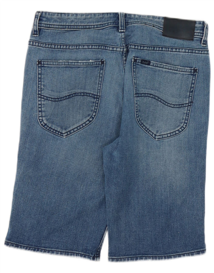 Pantaloncini di jeans invecchiati Lee da uomo W32 cotone blu medio