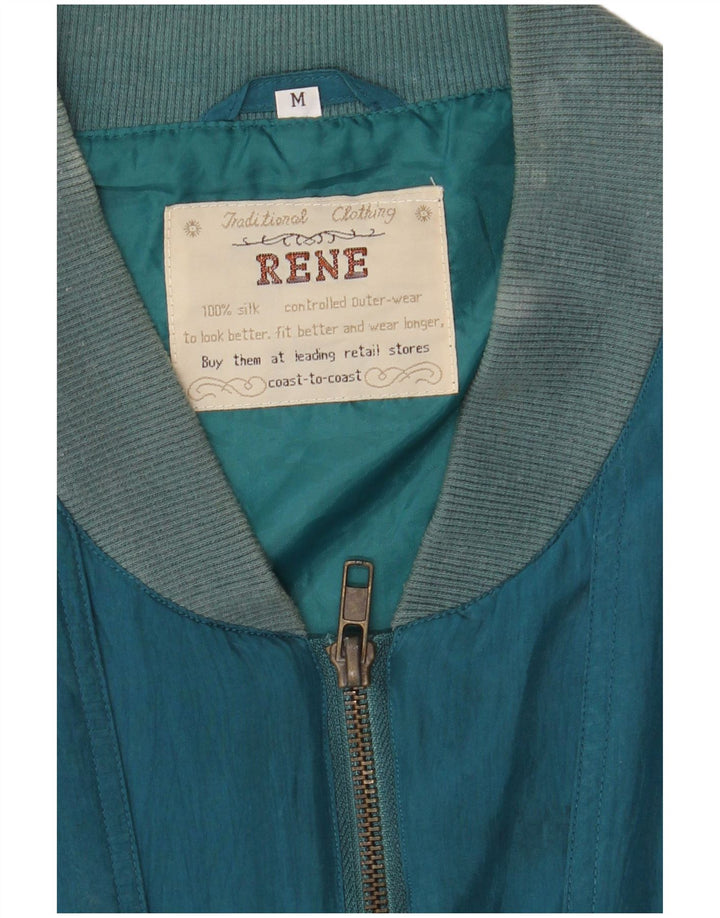 Giubbotto bomber da uomo Rene UK 38 seta blu medio