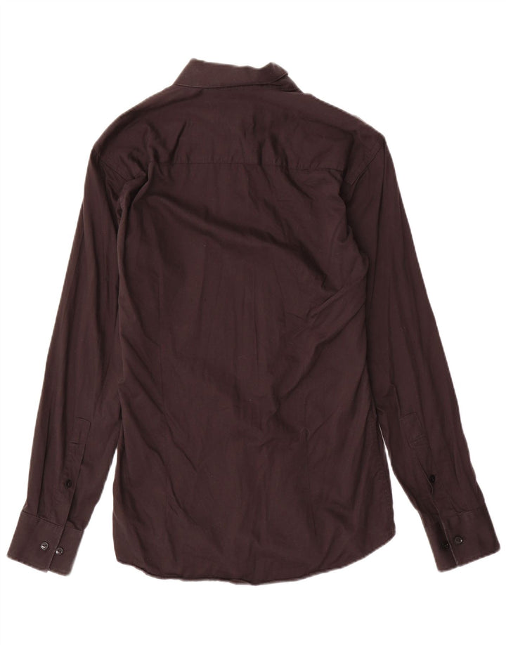 Camicia da uomo Calvin Klein taglia 38 piccola in cotone nero