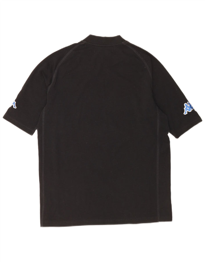 T-shirt grafica da uomo Kappa Top grande in poliestere nero