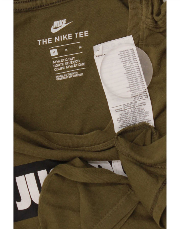 T-shirt grafica da uomo Nike Top in cotone kaki medio
