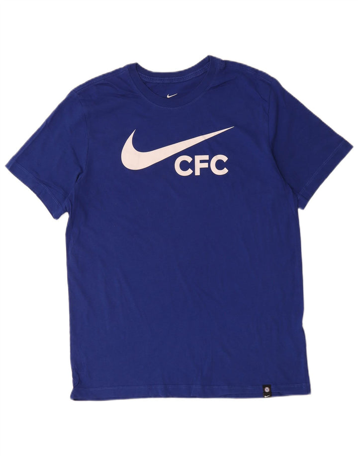 T-shirt grafica da uomo Nike Top in cotone blu medio