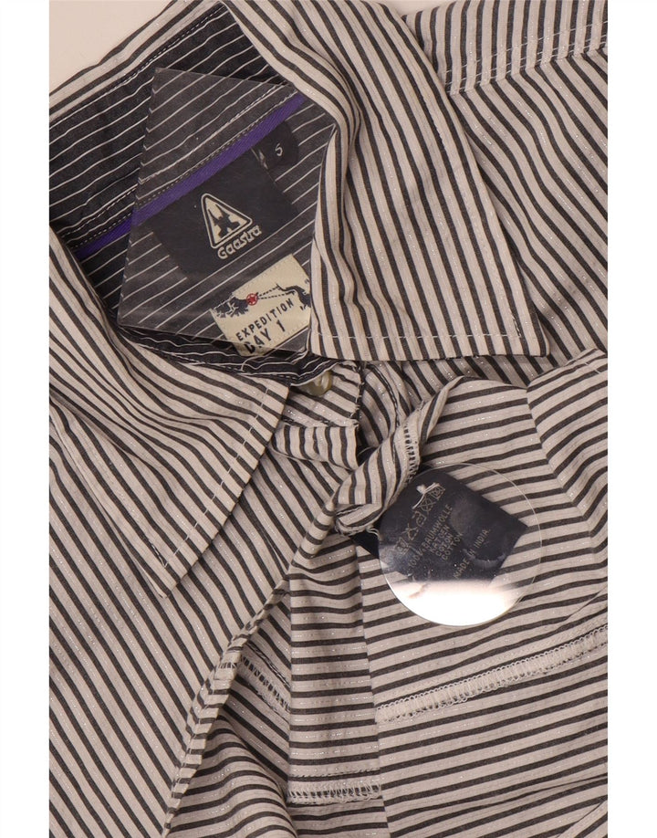 Camicia da donna Gaastra UK 10 piccolo cotone gessato grigio